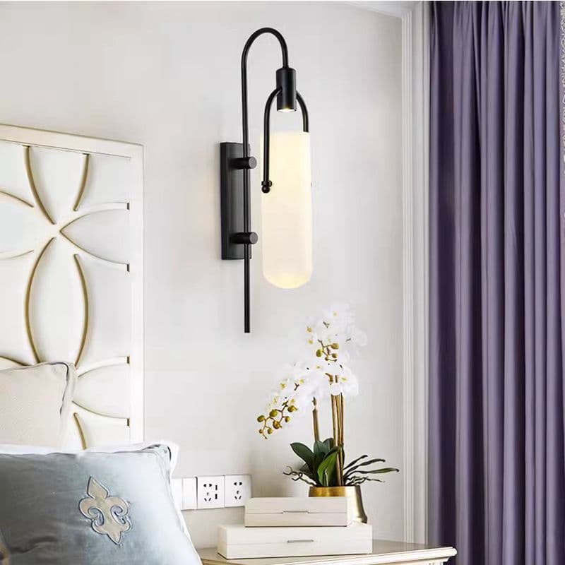 Cross-Mirror Retro Light Luxury Glass Wall Lamp for Hotel Staircase Corridor Bedroom Headboard Showroom Project Wall Lamp