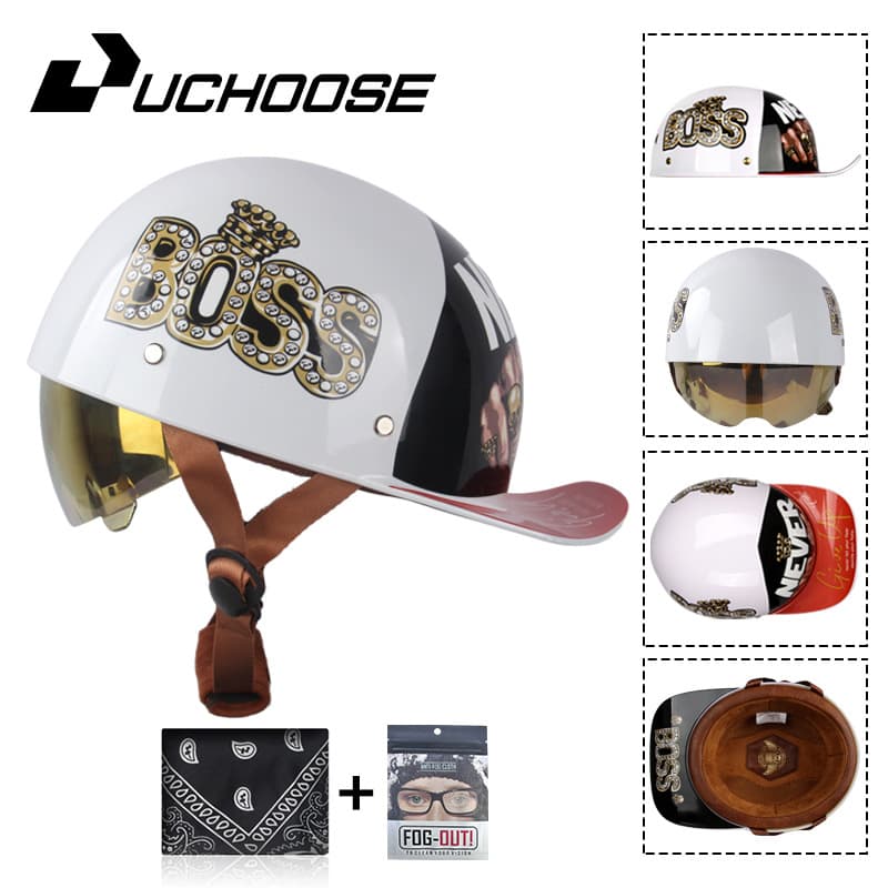 3C Certified Scooter Motorcycle Helmet Half Helmet for Men and Women, ABS Material