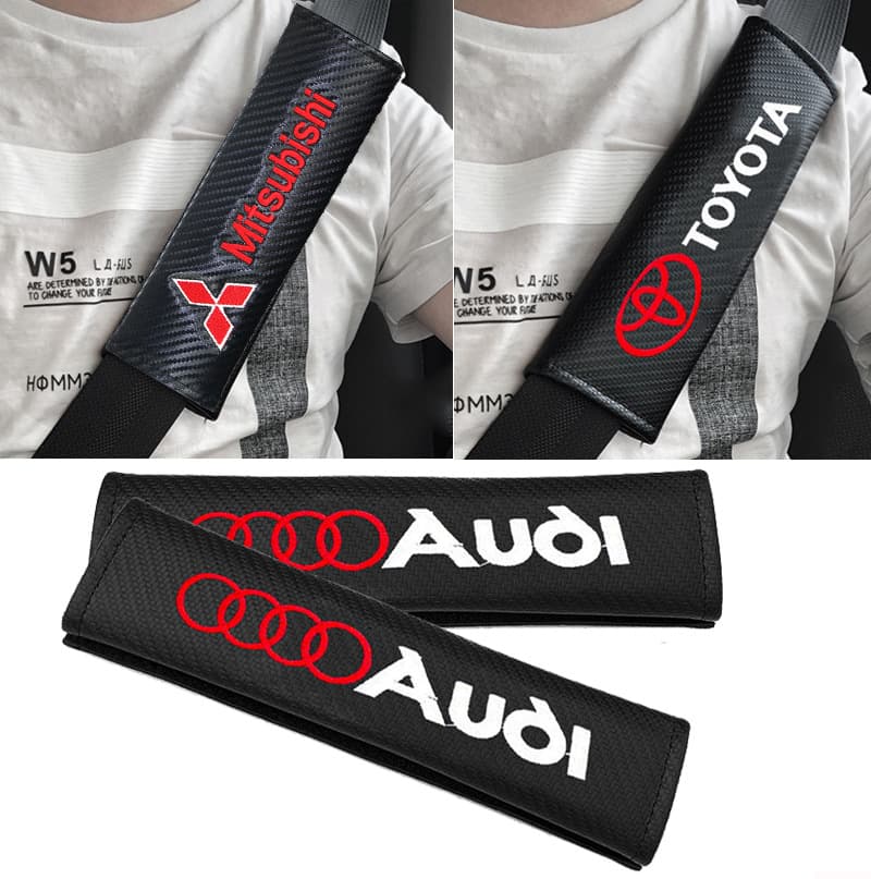 Car Seat Belt Shoulder Pad, Carbon Fiber Shoulder Protector, Carbon Fiber Pattern Seat Belt Cover, Car Accessories