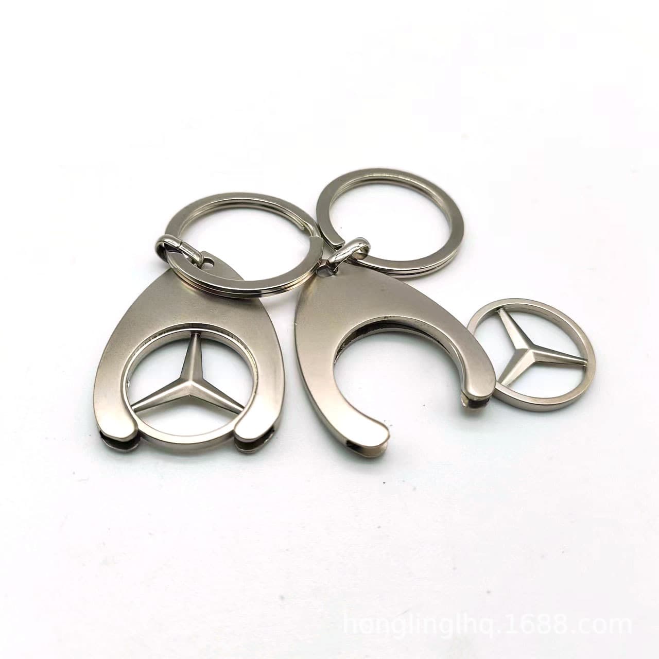 Wholesale Mercedes Metal Token Car Badge Wallet Advertising Promotional Cross-Border Shopping Cart Car Gift Keychain