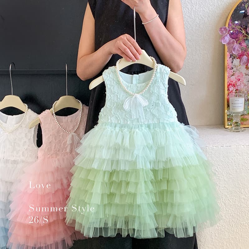 Girls' Vest Dress Summer 2026 New Style Fashionable Kids Princess Dress Mesh Skirt for Baby Girls