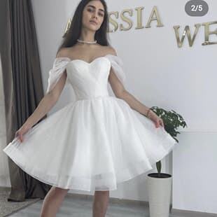 One-Shoulder Light Wedding Dress 2026 New Style French Minimalist Satin Wedding Dress for Bridal Shower, Engagement, and Welcome Party Little White Dress
