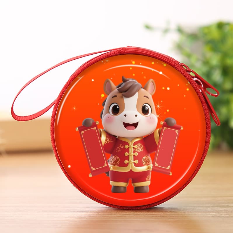 New Year Gift Horse Year Decoration Children Keychain Cartoon Coin Purse Creative Fridge Magnet Student New Year Gift