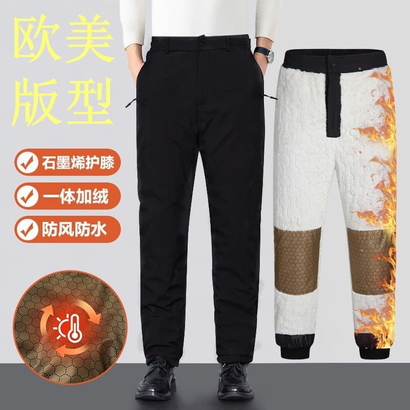 Thickened Fleece Lined Cotton Jacket for Middle-Aged And Elderly Men Warm Casual Style Men's Cotton Coat Outerwear