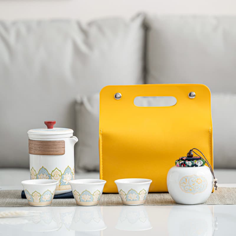 Travel Tea Set Portable Kung Fu Tea Set Outdoor Teapot Camping Fast Brew Cup Company Gift Wholesale