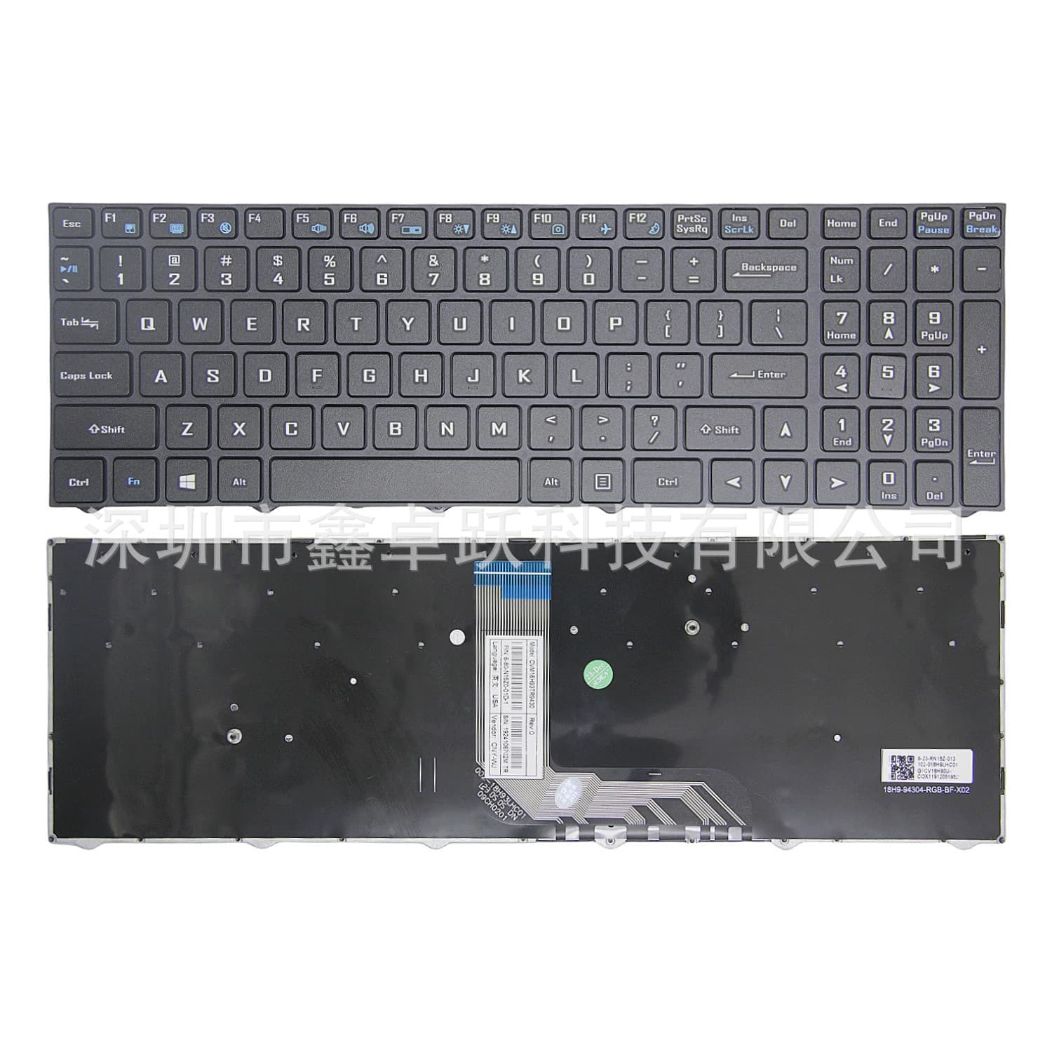 US/RU Compatible with Thunderbot Creator Young 15, Mechanic F117-B Pro, GX9 Keyboard