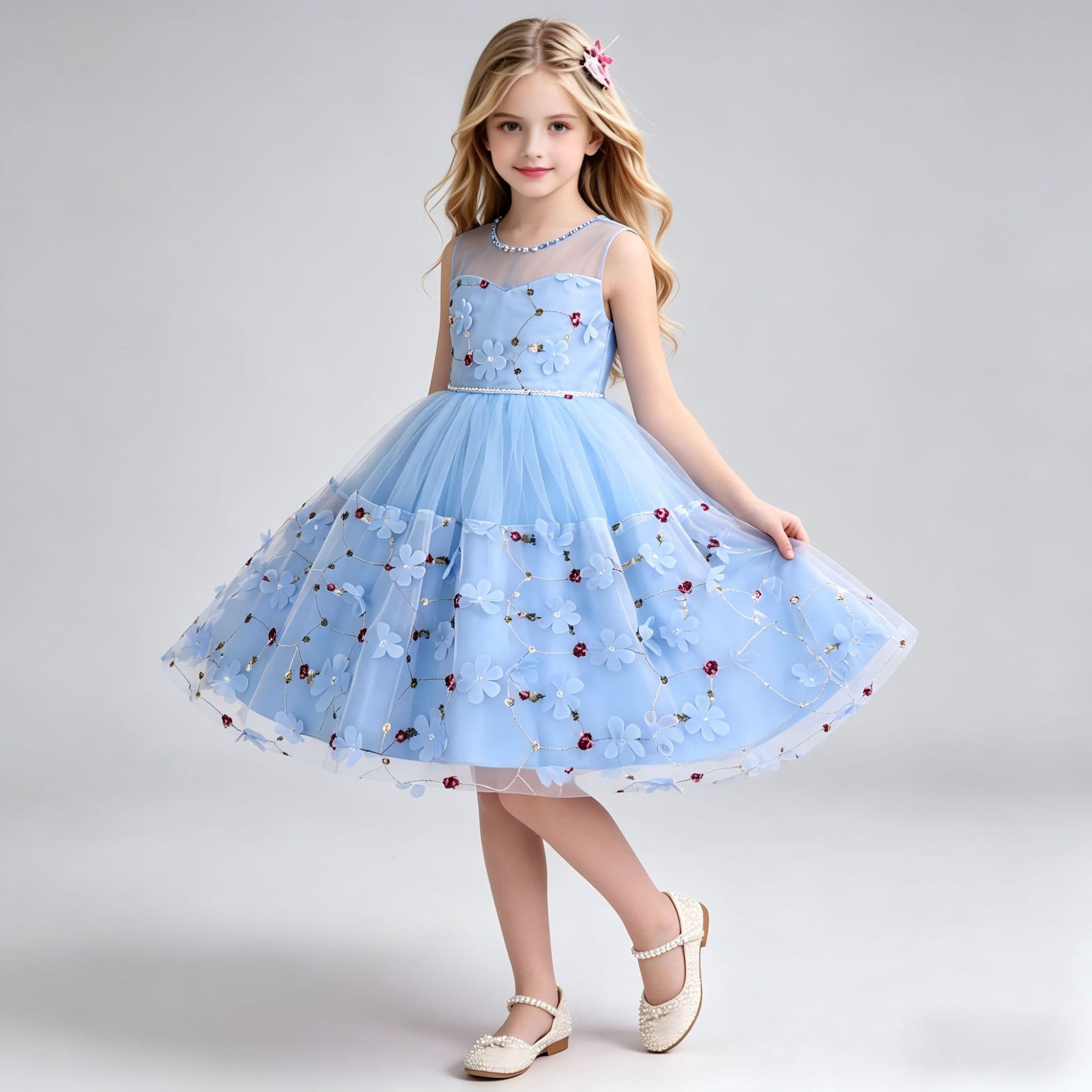 Girls' Tutu Princess Dress Flower Girl Gown Little Girl Runway Piano Children's Day Performance Costume Special Price
