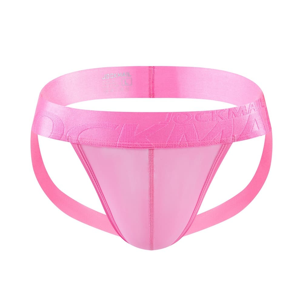 Sexy Double Thong Men's Underwear Transparent Mesh Briefs Low Waist Nylon Fabric T-Panties Breathable Comfortable Innerwear