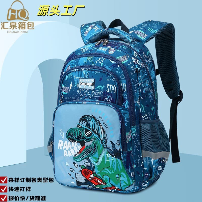 Cross-border dinosaur schoolbag primary school students from grades 1, 2, 3 to 6 children's unicorn schoolbag cartoon burden-reducing backpack