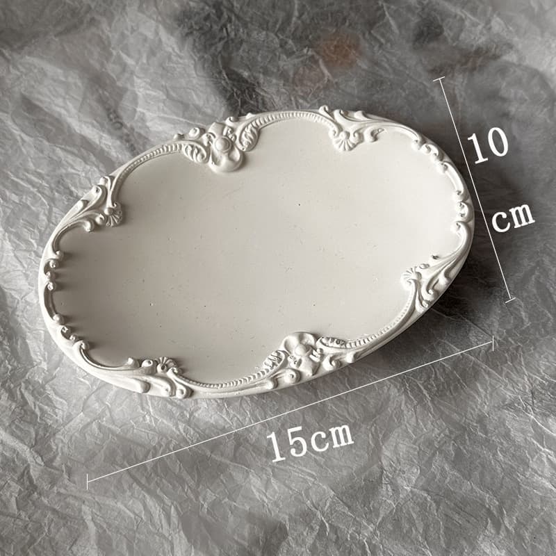 Creative Resin Relief Jewelry Display Tray for Ring Storage, European-Style Photo Prop
