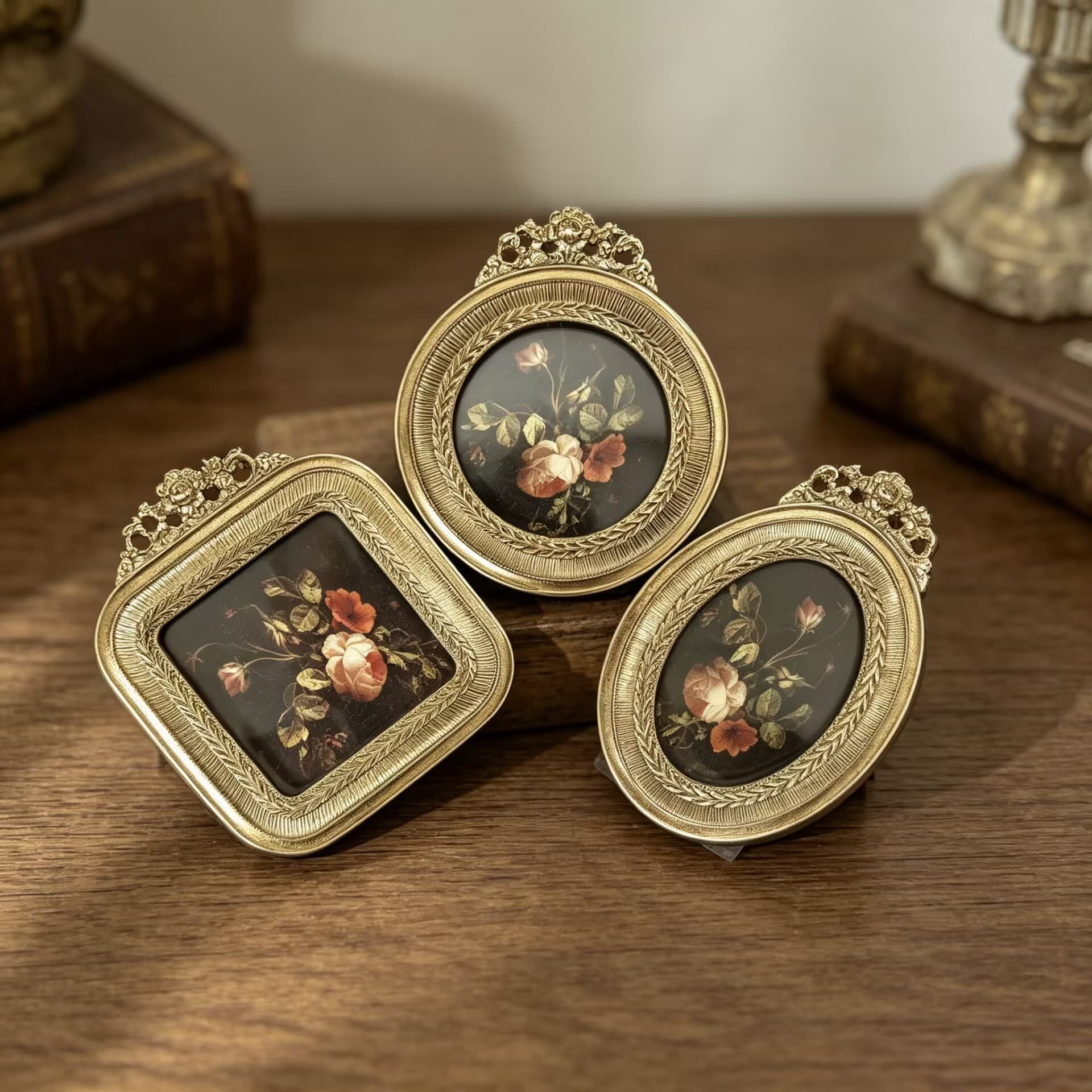 European-style Resin Photo Frame Tabletop Decorative Painting Mural Frame Home Soft Decoration Resin Small Photo Frame