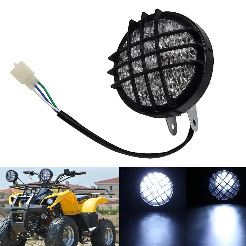 Four-wheel ATV Go Kart Accessories Bull Grid LED Headlight Front Light