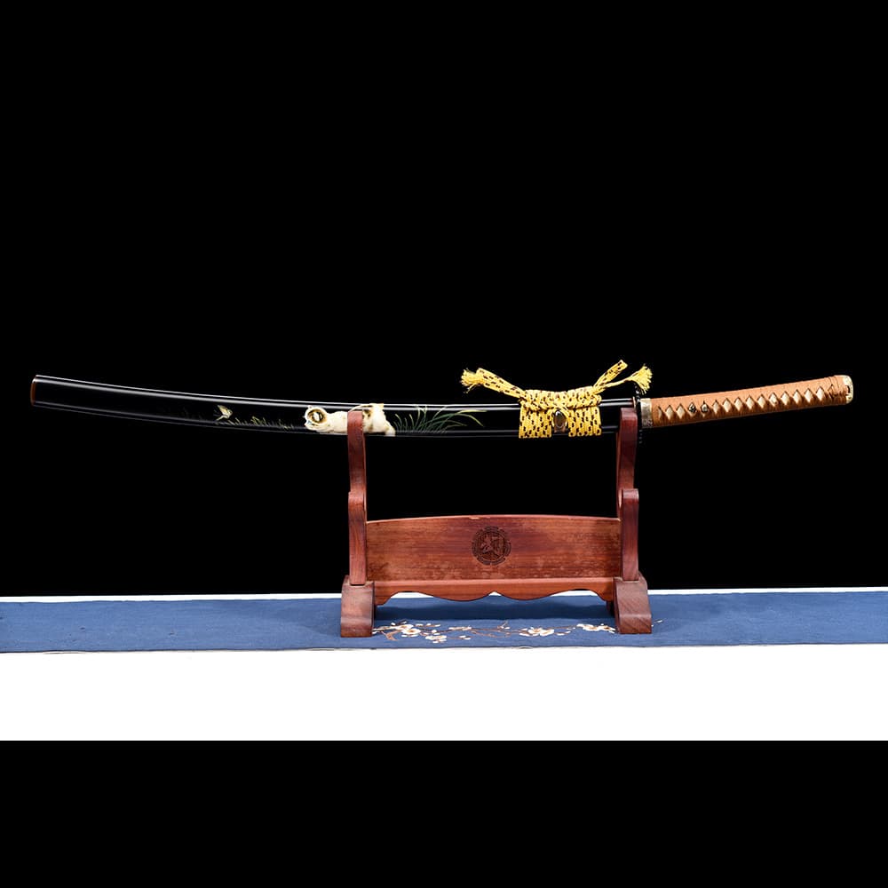 Hejiu Longquan Sword Patterned Steel Phoenix Tail Pattern Samurai Sword Orange Cat Unedged