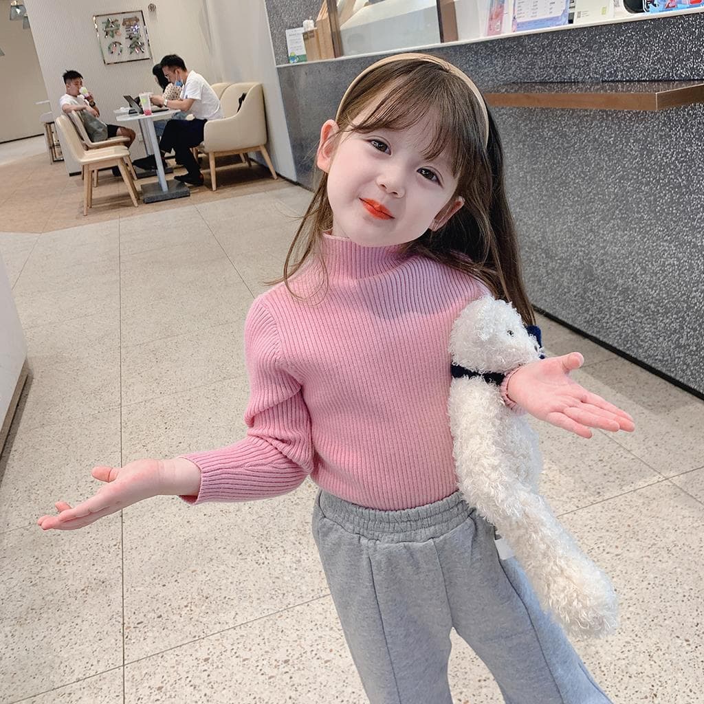 2025 Autumn/Winter Girls Sweater Pullover Kids Sweater Boys Baby Base Layer Long Sleeve Top