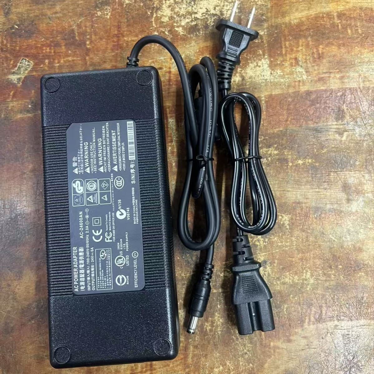 24V6A Power Adapter with 0.8m 2-Pin Power Cord Included