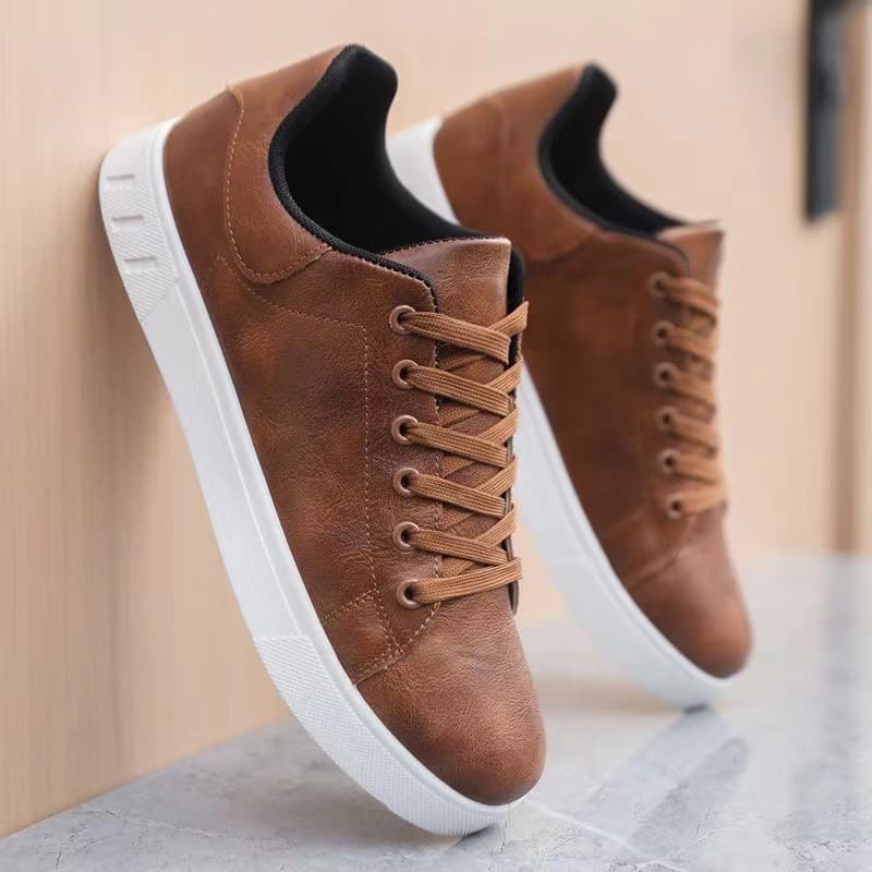 Cross-Border Large Size Spring White Shoes Korean Style Trendy Casual Fashion Sports Shoes 2024 New Men's Shoes