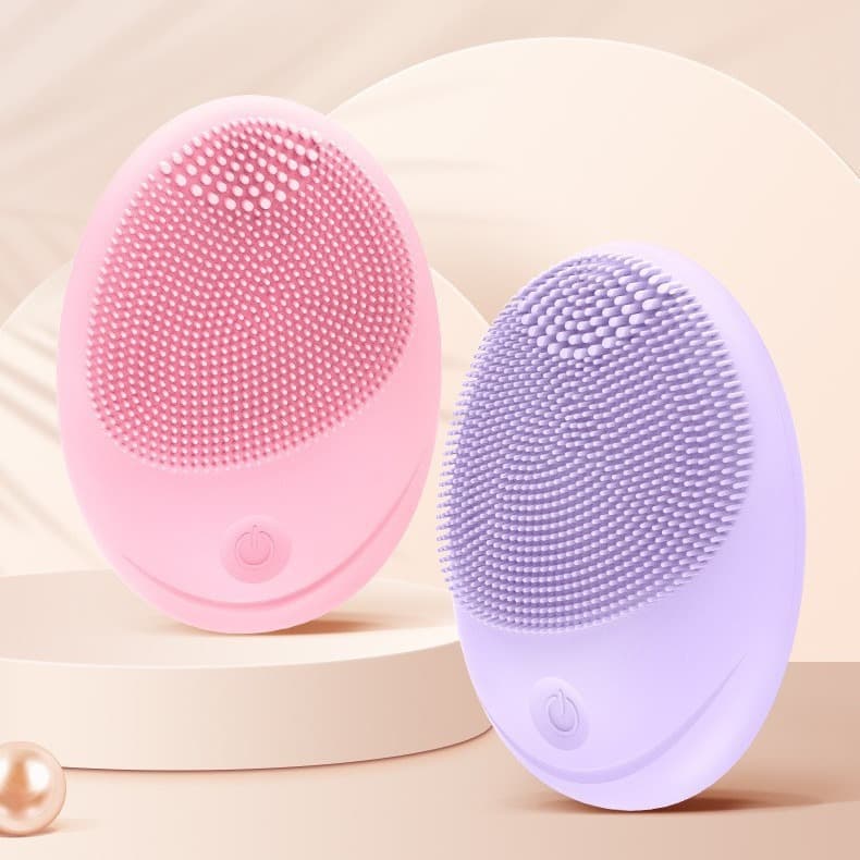 Cross-border Electric Silicone Facial Cleansing Brush Beauty Device Pore Cleansing Massage Face Brush Vibrating Massager
