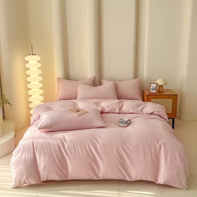 100% Cotton Four-Piece Quilt Cover Bed Set Spring and Autumn Single Sheet Three-Piece Set 1.5m 1.8m Bedding