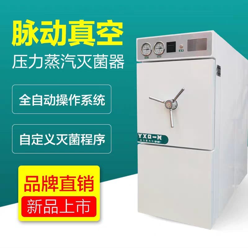 Horizontal Steam Sterilizer Large Capacity High-Temperature High-Pressure Sterilizer Pot Automatic Intelligent Sterilizer 80L