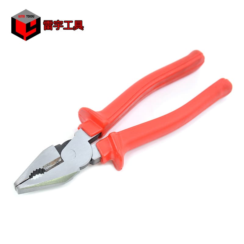 Single-Color Handle Electrician Multi-Function Wire Cutters Needle-Nose Pliers Diagonal Cutters Thickened Pliers Head Chrome Vanadium Steel Eccentric Industrial Grade