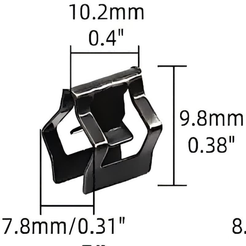 Automotive metal buckles, U-shaped iron clip buckles, galvanized V-shaped instrument panel steel clip buckles, seat buckles, door panel buckles