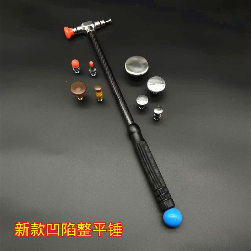 Car Dent Repair Carbon Fiber Hammer Automotive Repair Tapping Hammer Leveling Hammer Paintless Tool