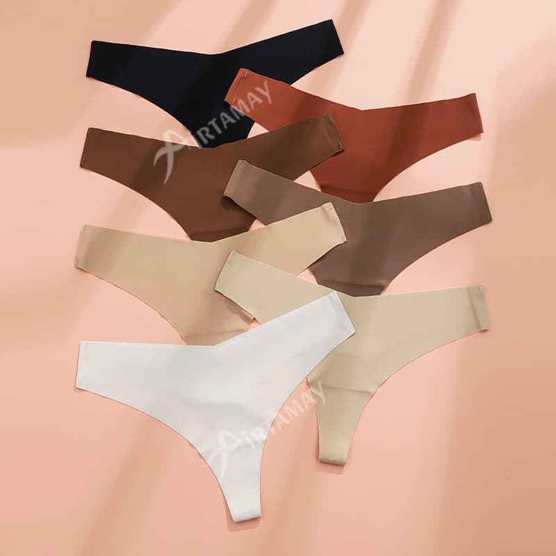 Cross-Border European and American Sports Yoga Women's Sexy Breathable Underwear Women's Adhesive Seamless Underwear Large Size T-Shaped T-Pants
