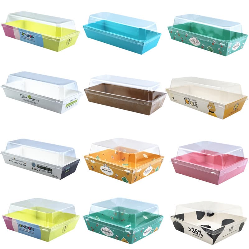 Sandwich Packaging Box Wholesale Meat Floss Xiaobei Snow Maiden Towel Cake Roll Pastry Dessert Baking Cake Box
