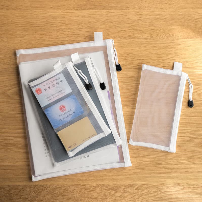 Office mesh file bag A4 exam-specific nylon transparent pen bag folder can be entered into the examination room miscellaneous storage bag
