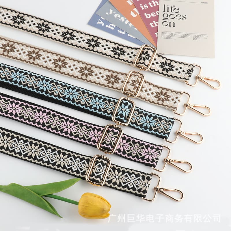Versatile Color Blocking Strap Women's Bag Accessory Shoulder Replacement Strap Shoulder Slant Cross Two-in-one Extended Length
