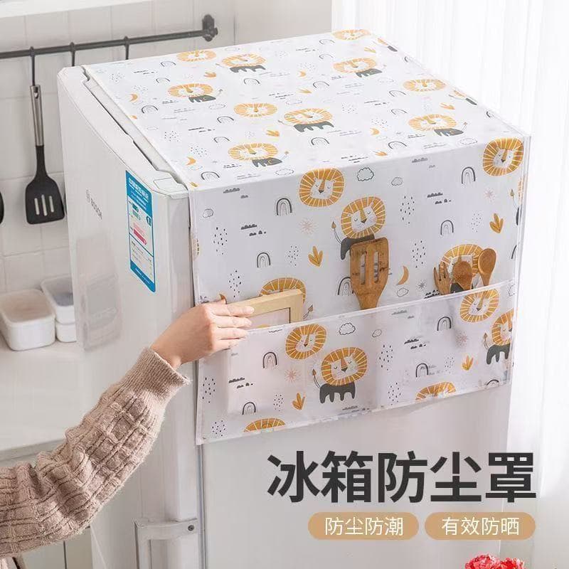 Single Door Refrigerator Cover Cloth Waterproof and Oil Resistant No-Wash PVC Modern Simple Universal Refrigerator Dust Cover Top Cloth
