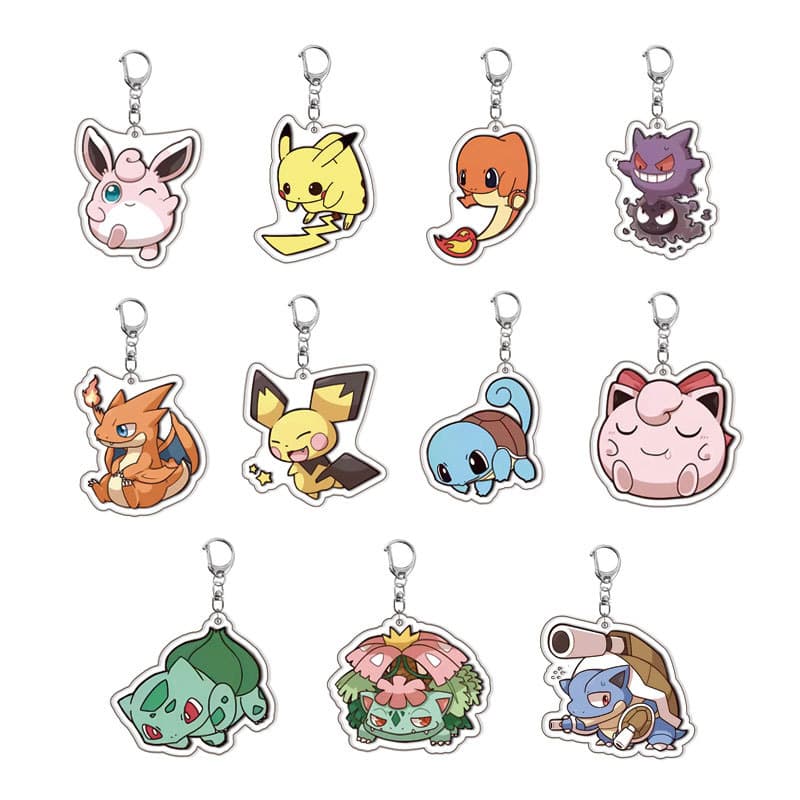 [Interlayer] Pokemon Acrylic Keychain Pikachu Charmander Anime Accessory Exquisite Backpack Pendant
