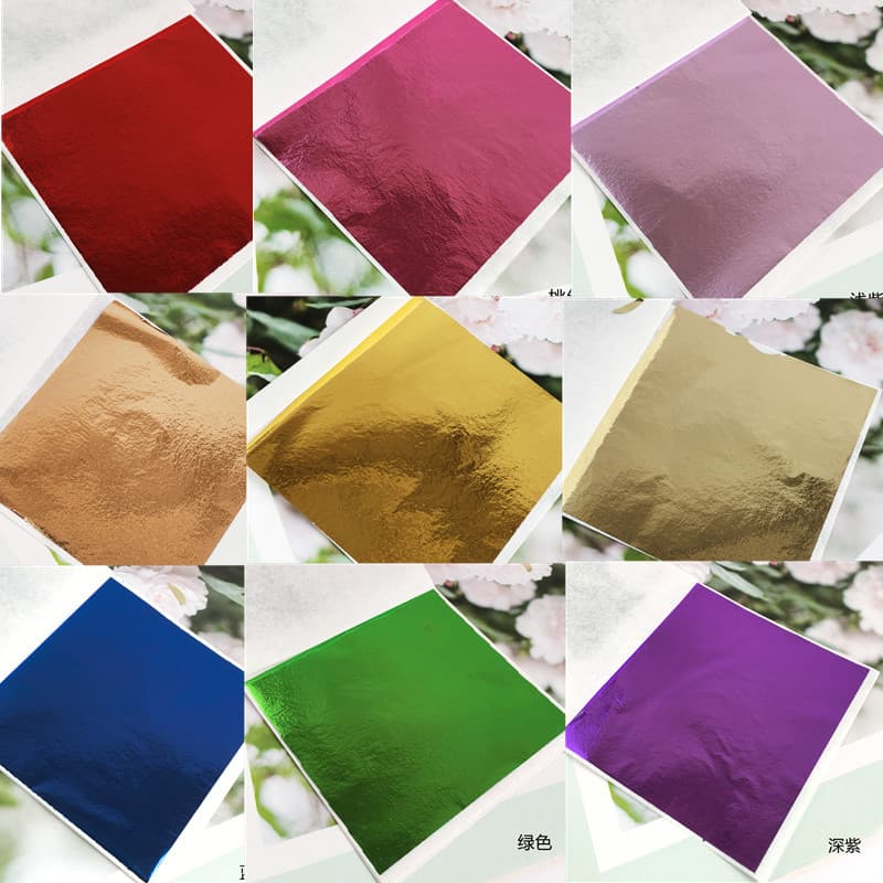 DIY imitation gold foil, colored foil, metallic paper filling material, crystal epoxy glitter filler, 8cm nail foil.