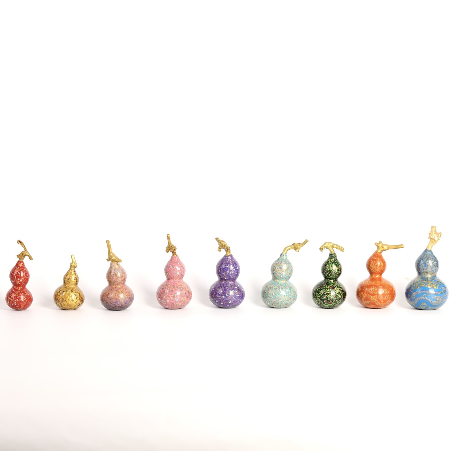 Intangible Cultural Heritage Lacquer Ruyi Gourd Ornament, Car Hanging Pendant, Auspicious Fortune and Prosperity, New Chinese Style Pure Handmade Craft Lacquerware 6cm
