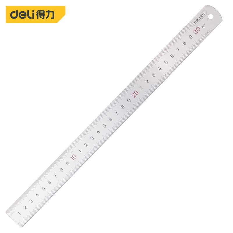 Deli Tools DL8030 Stainless Steel Straight Edge Scale Ruler Metric Scale Drawing Steel Ruler 300mm