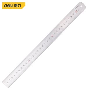 Deli Tools DL8030 Stainless Steel Straight Ruler Scale Ruler Metric Graduations Drawing Steel Ruler 300mm