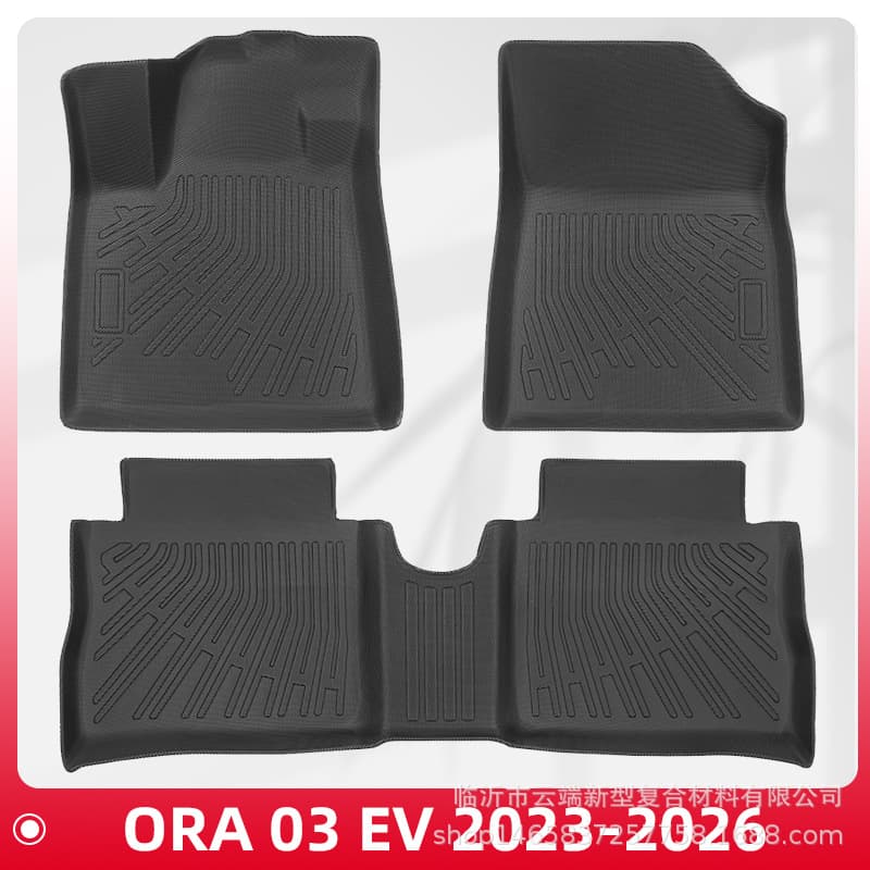 For ORA 03 EV 2023-2026 3D All-Weather TPE Floor Mats and Trunk Mat