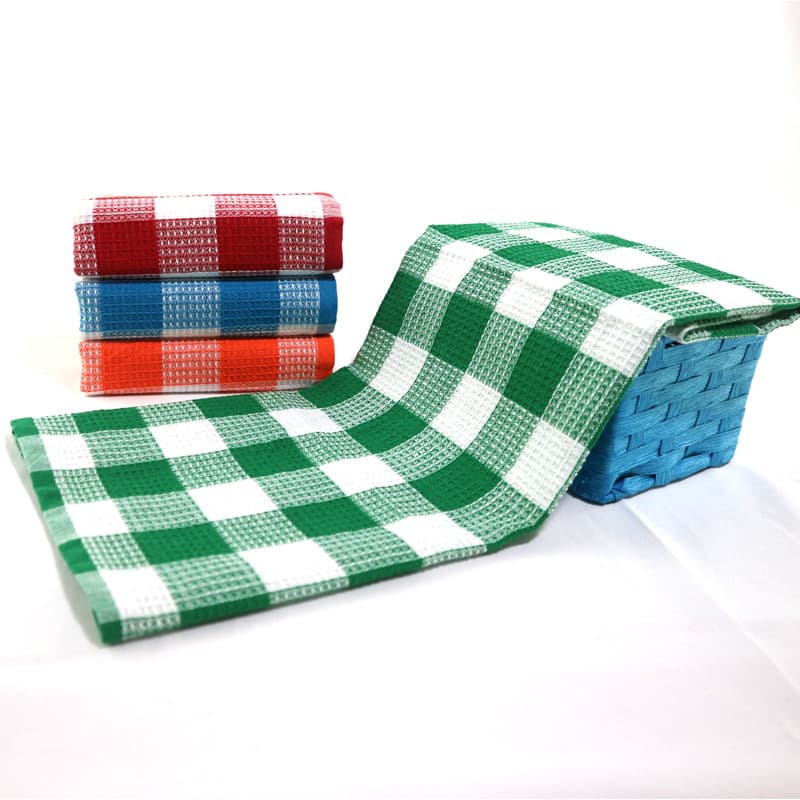 Foreign trade export tea towel kitchen towel cleaning towel factory direct sales ply yarn absorbent kitchen towel waffle tea towel