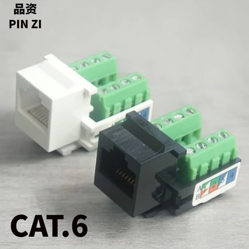 Computer Module Network Jack with Terminal Block CAT.6 Gigabit Ethernet Wall Socket Switch Accessories