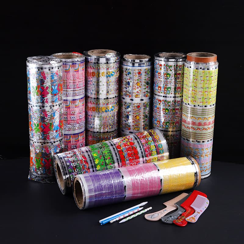 Factory-made heat transfer printing film for PP/ABS stationery and plastic products, pen barrel transfer film, aluminum-coated laser pattern film.