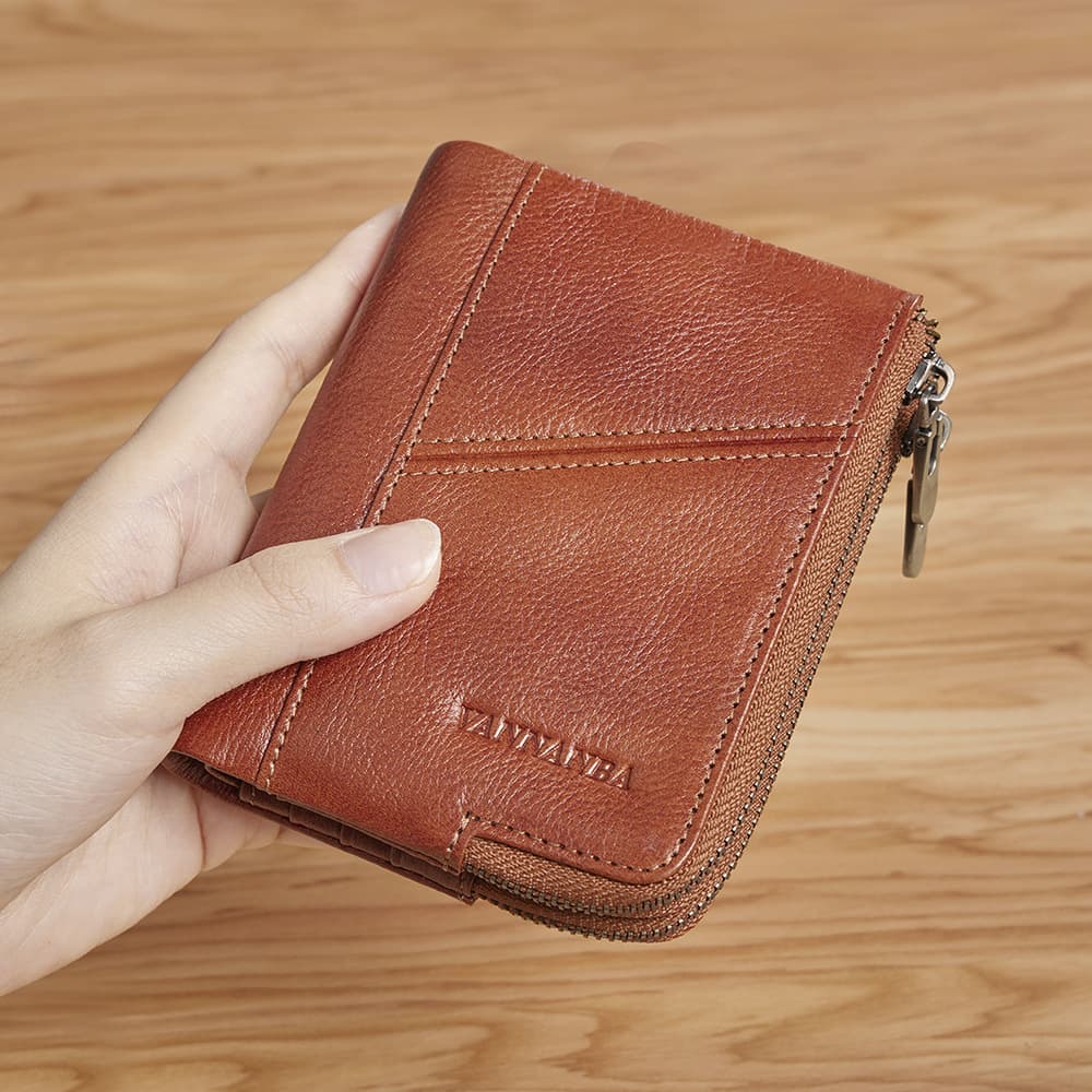 South China Leopard Cross-Border Men's Wallet Long Style New Multi-Card Slot Large Capacity Zipper Leather Wallet Portable Card Holder Men's Billfold