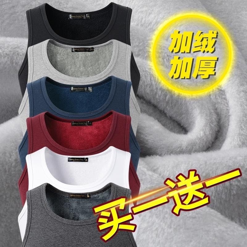 Clearance Deal Warm Vest Men Fleece Lined Thickened Autumn Winter Thermal Underwear Base Layer Tank Top Sleeveless Vest Trendy