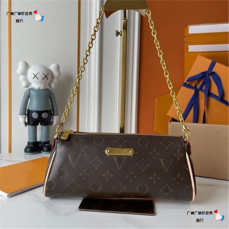 Cross-border trade Donkey brand women's bag Pochette Eva brown monogram zipper chain bag underarm shoulder bag