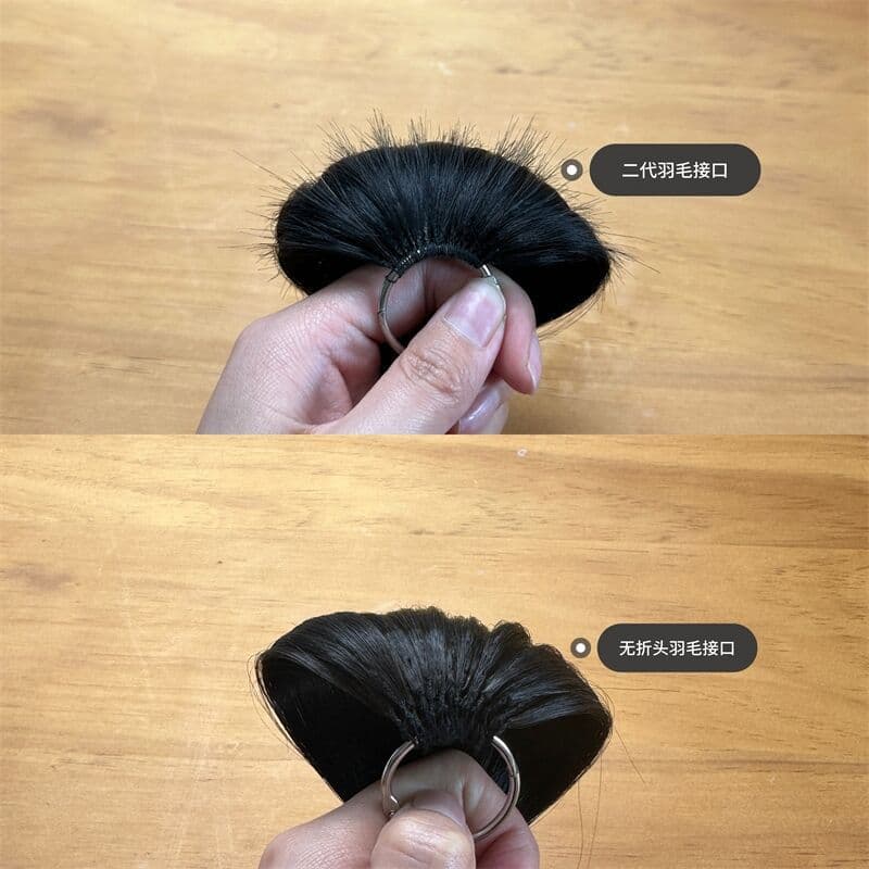 New Feather Hair Extensions No-Knot Real Hair Bundle Third Generation Feather Extensions No Shedding Invisible Wig Full Real Hair