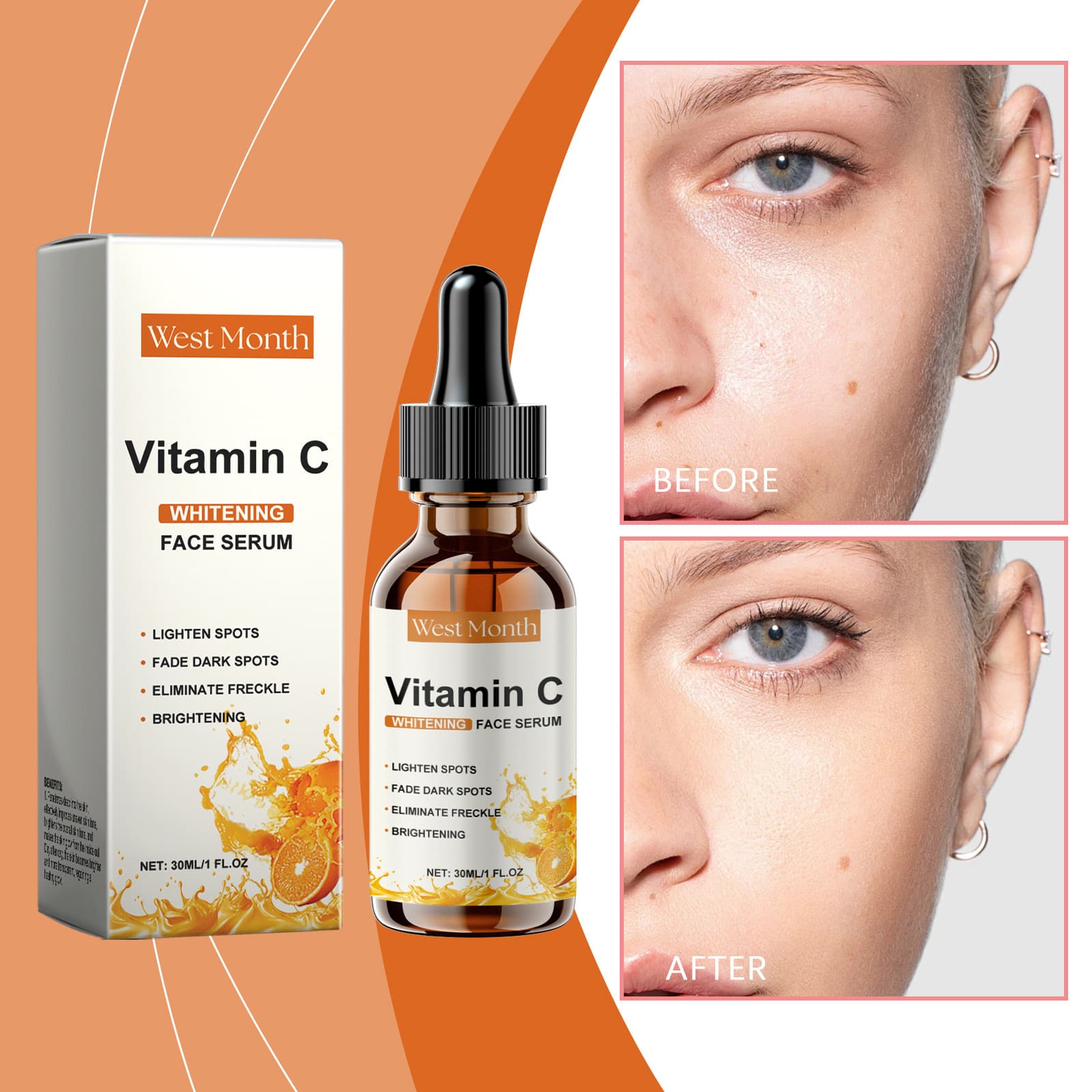 EU CPSR west month vitamin C facial essence moisturizing and smoothing skin essence