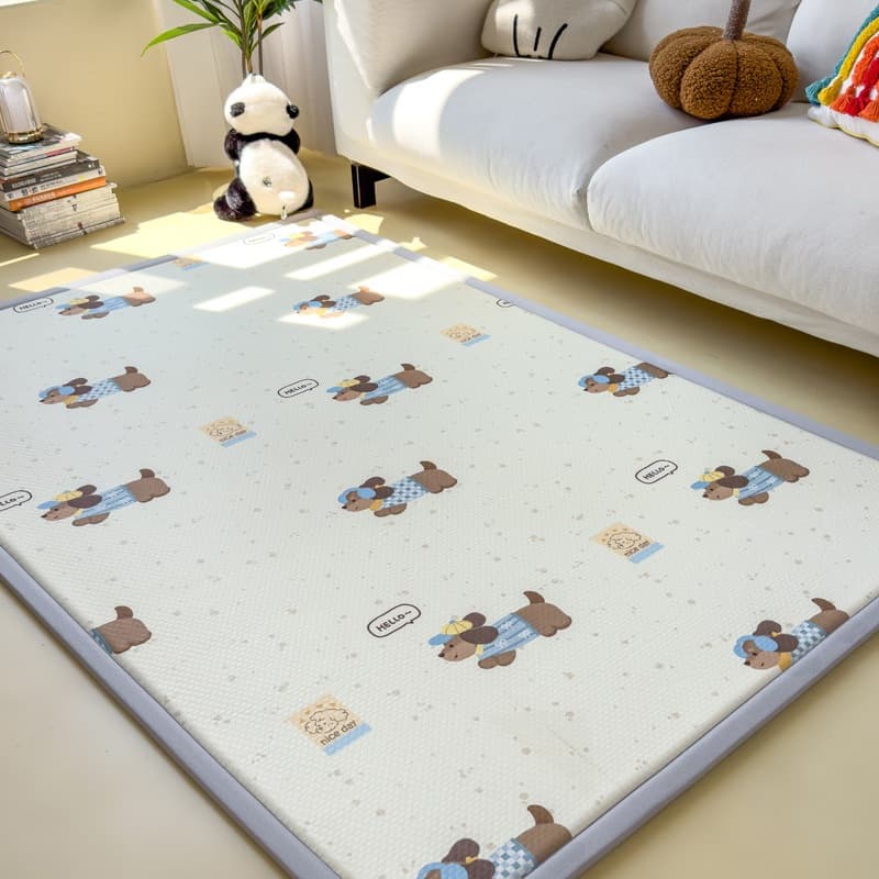 Summer Cooling Mat, Anti-Fall Baby Floor Mat, Thickened Children's Cartoon Floor Sleeping Mat, Lunch Break Tatami Mat
