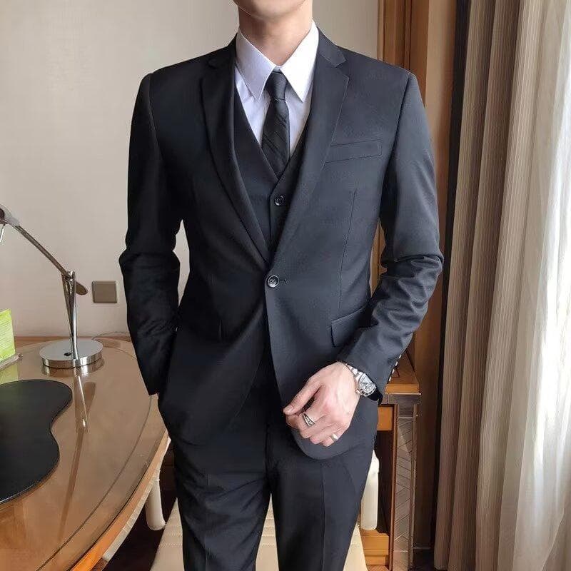 【Foreign Trade Direct Supply, Million Stock】Slim Fit Suit Casual Business Formal Professional Korean Style Youth Suit