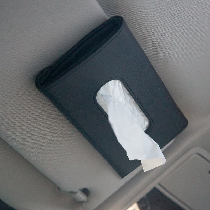 Car Tissue Box Holder Hanging Car Tissue Dispenser Interior Accessories Tissue Storage Bag Sun Visor Tissue Pack