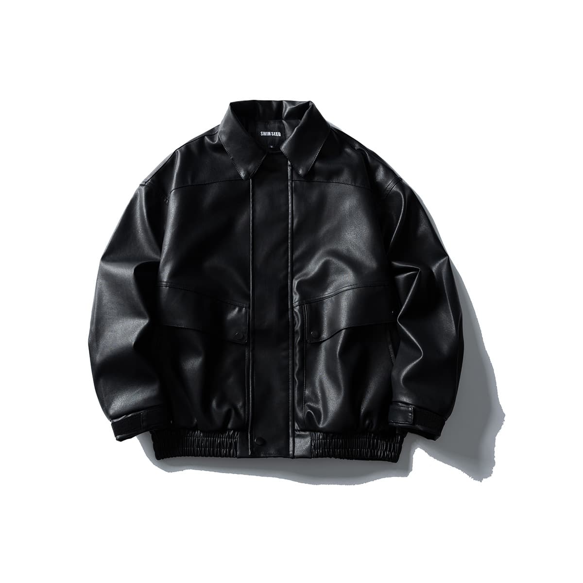 Beijie Men's American Streetwear 2025 Fall New Retro Solid Motorcycle Jacket Men's Loose Leather Coat