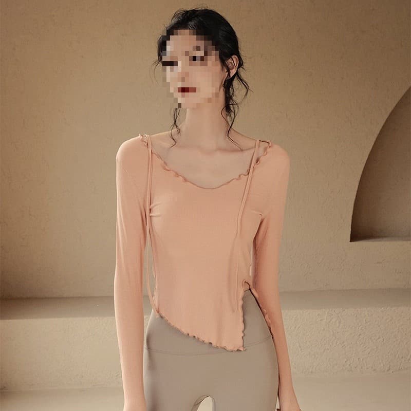 New Autumn/Winter Women's Fitness Wear Quick-Dry Sports Top Long-Sleeve T-Shirt, Slimming Yoga Wear for Outdoor Wear